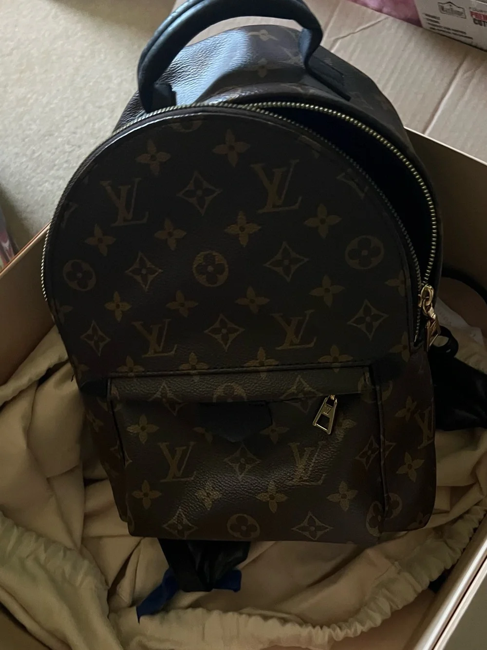Louis Vuitton Orange and White Branded Box with Price Tag